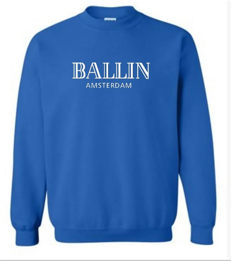 2018 новые модные толстовки с круглым вырезом Ballin мужская толстовка графическим