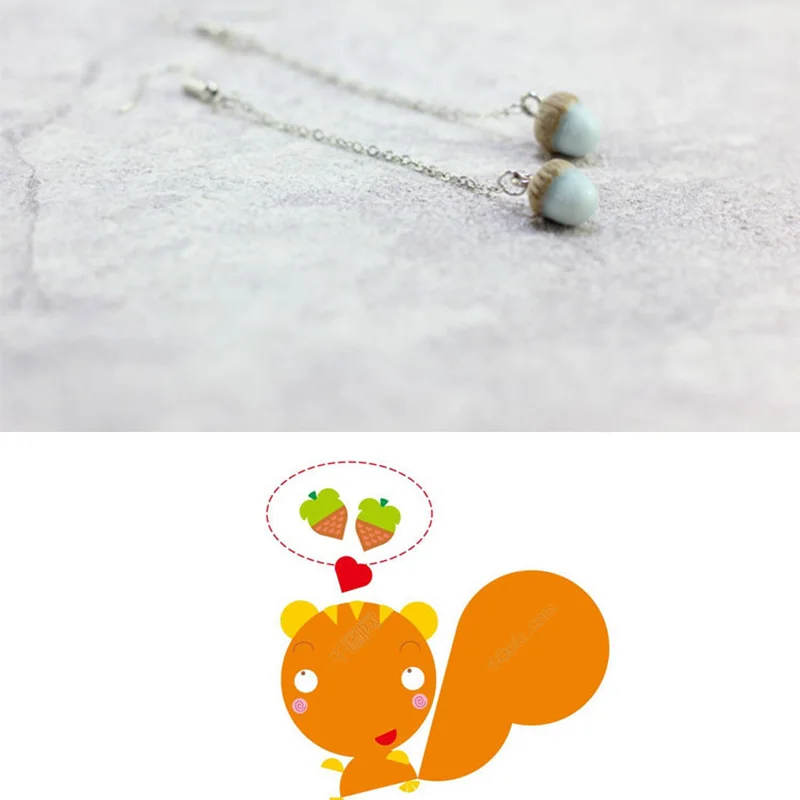 12 парт/лот длинные серьги желудь Подвеска Серьги-капли женские ювелирные изделия