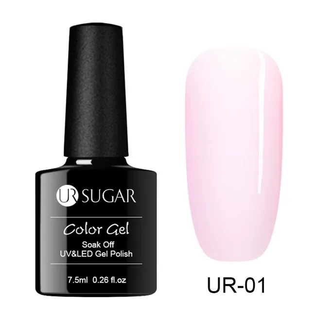 1 Ur Sugar 7,5 мл желе-розовый Гель-лак полупрозрачный Гель-лак замачиваемый дизайн ногтей УФ светодиодный Гель-лак здоровый цвет ногтей - Цвет: 1