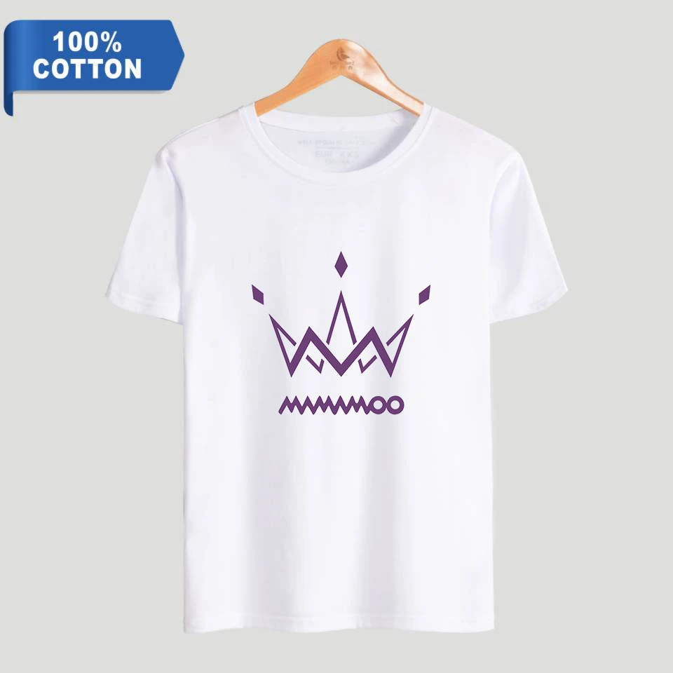 MAMAMOO Harajuku Kpop 100% Cotton T-shirt Men Women Short Sleeve Tshirt Summer Hot Sale Casual Streetwear Tee shirt | Мужская одежда