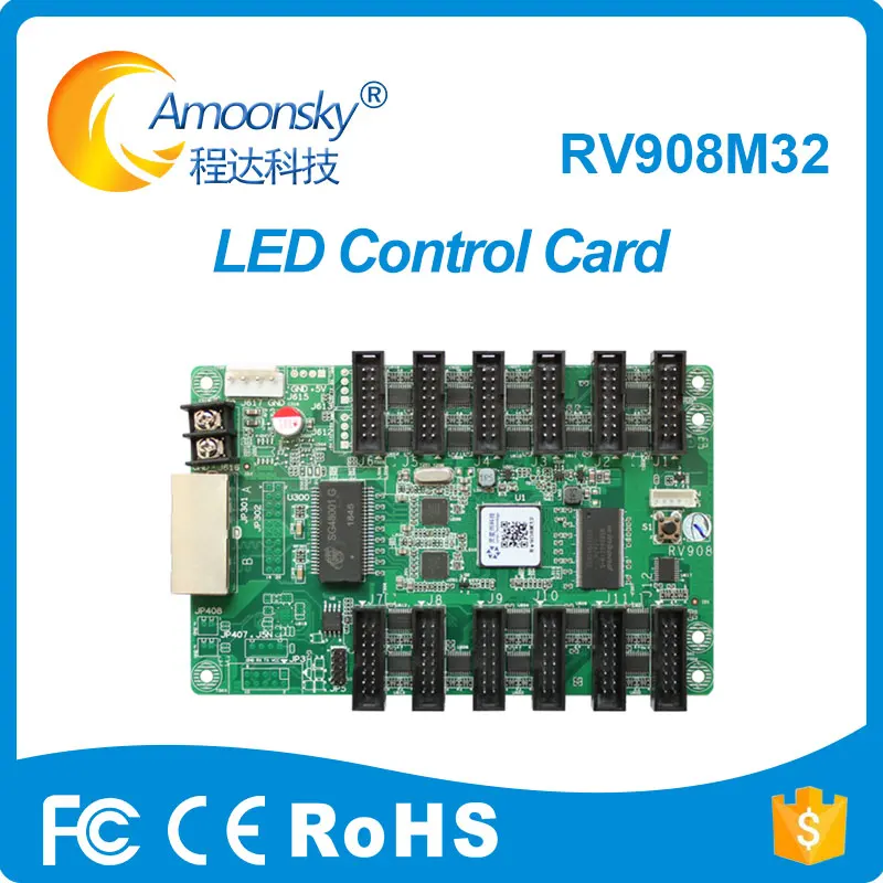 

amoonsky linsn rv908 receiver card led sign controller for P10 led modul im freien