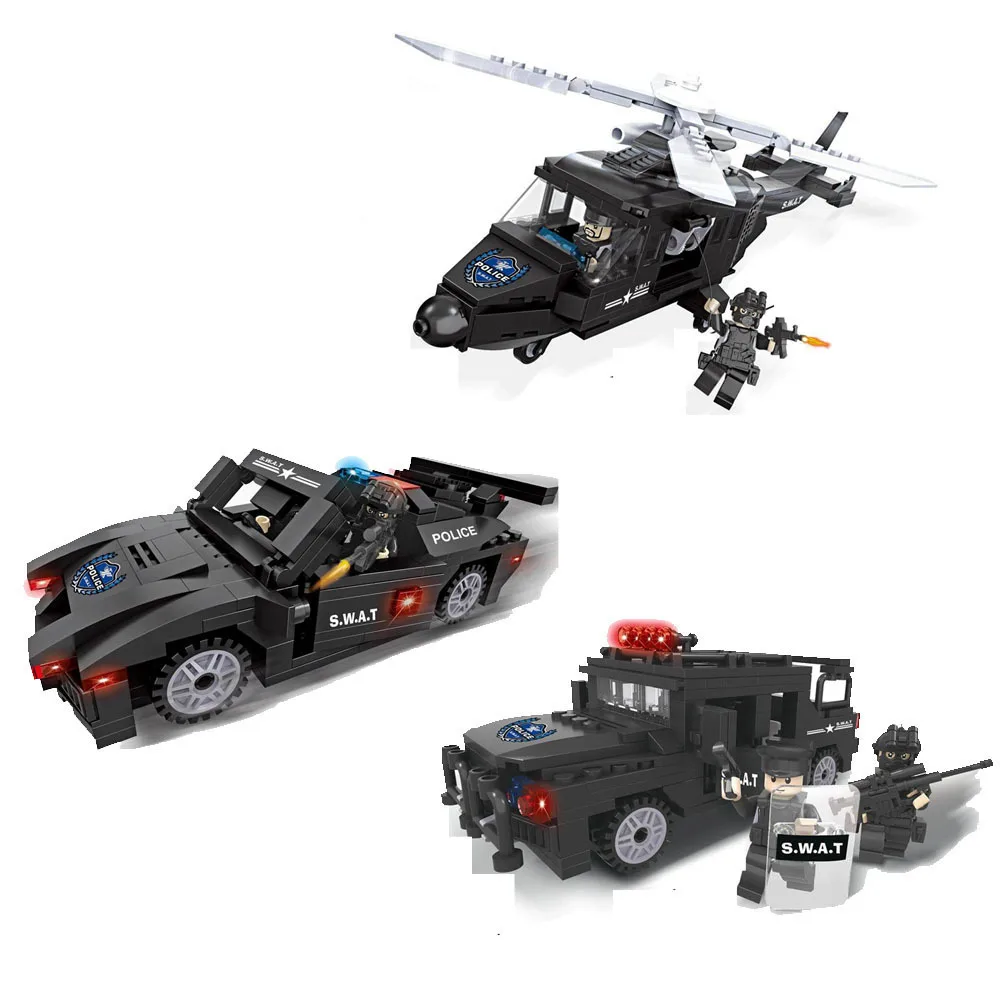 KAZI 6505 ~ 07 бронированный автомобиль SWAT с оружием серии строительный блок