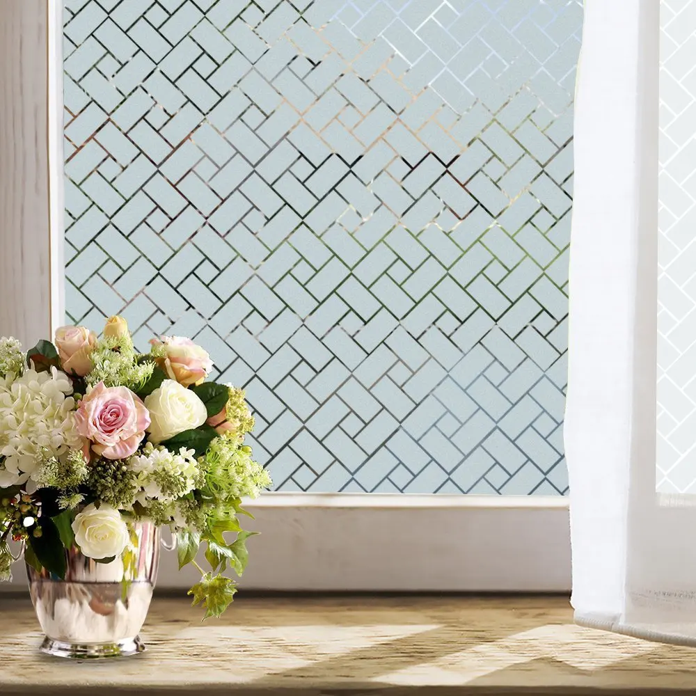 45*200 см/лот конфиденциальная декоративная оконная пленка Тиснение 2D решетки