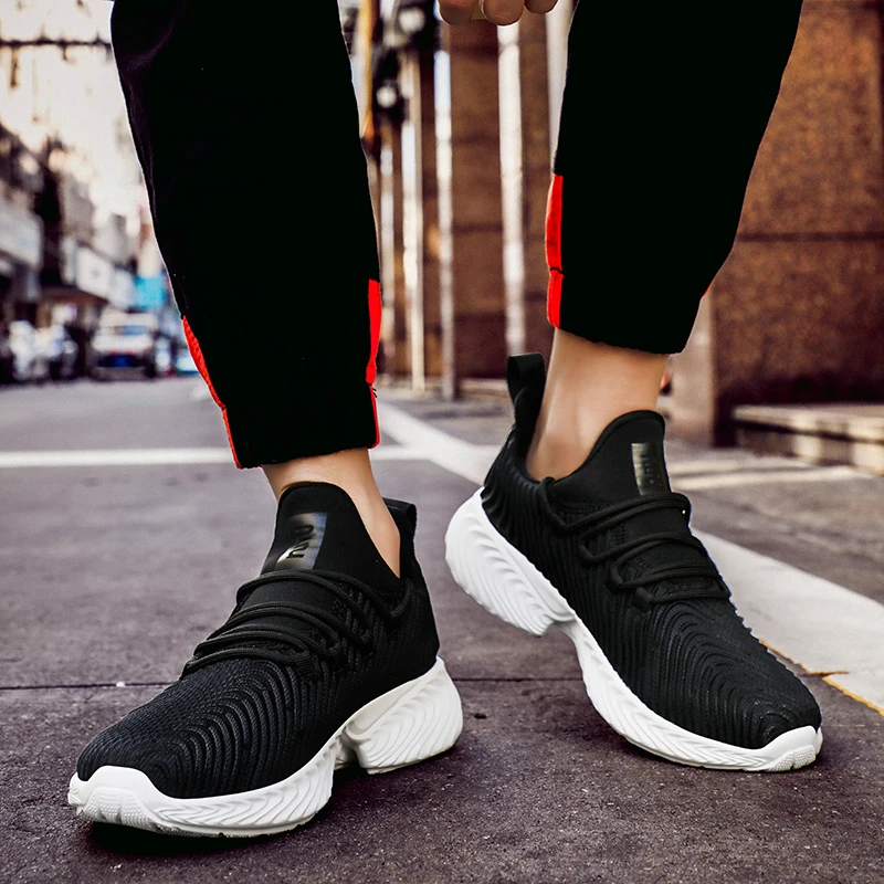 Мужские повседневные кроссовки легкие и удобные дышащие на шнуровке для