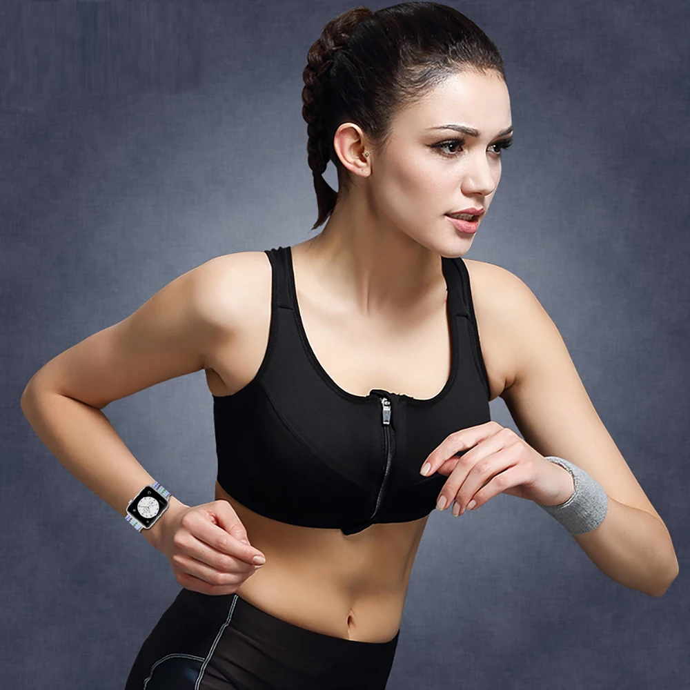 Aniyoh тканый ремешок для Apple Watch 40 мм 44 38 нейлоновая петля полоса браслет ремень