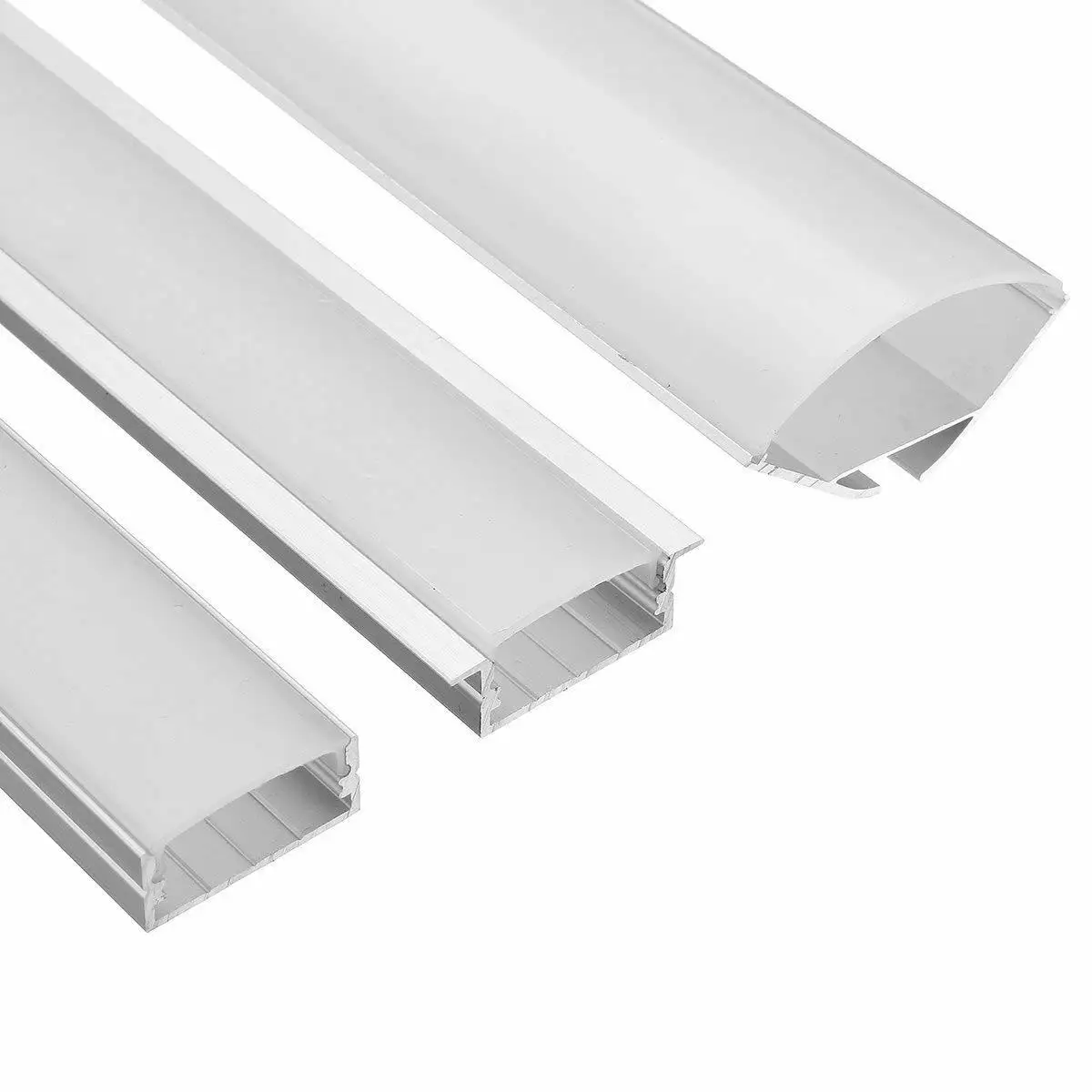 50cm U YW V Shape Aluminum Channel Holder For Bar Under Cabinet Led Rigid Light Lamp Profile Clips Strip Cover With 2 Buckle |