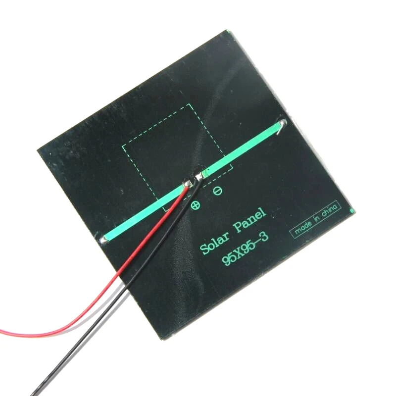 BUHESHUI поликристаллические солнечные панели маленькие 1 Вт 5 В с черными/красными