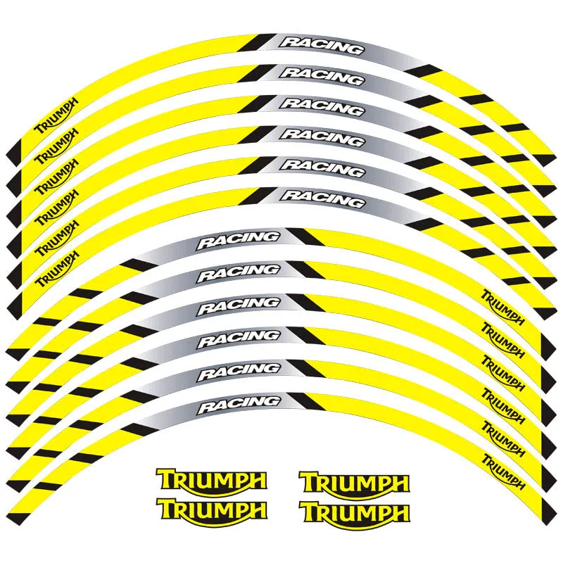 Наклейки для передних и задних колес мотоцикла с наружным ободом