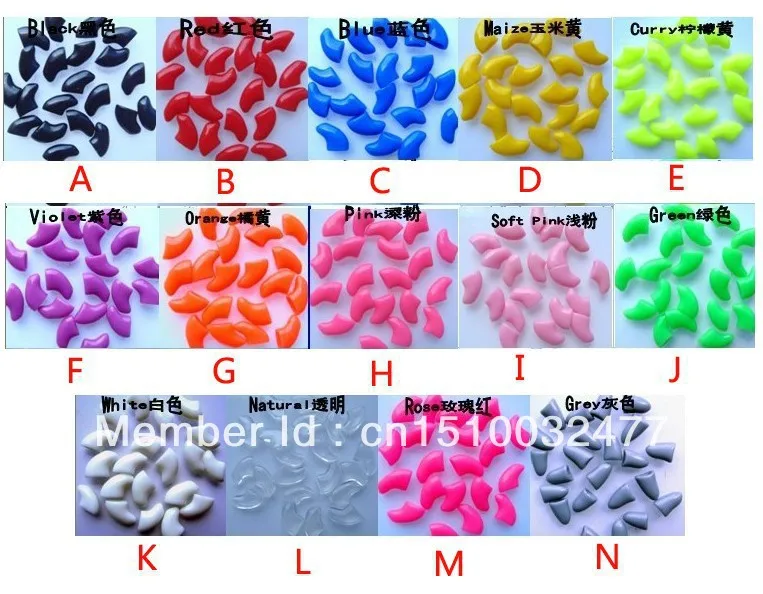 100 шт./партия 14 цветов мягкие колпачки для кошачьих когтей лапы контроля + 5 шт.