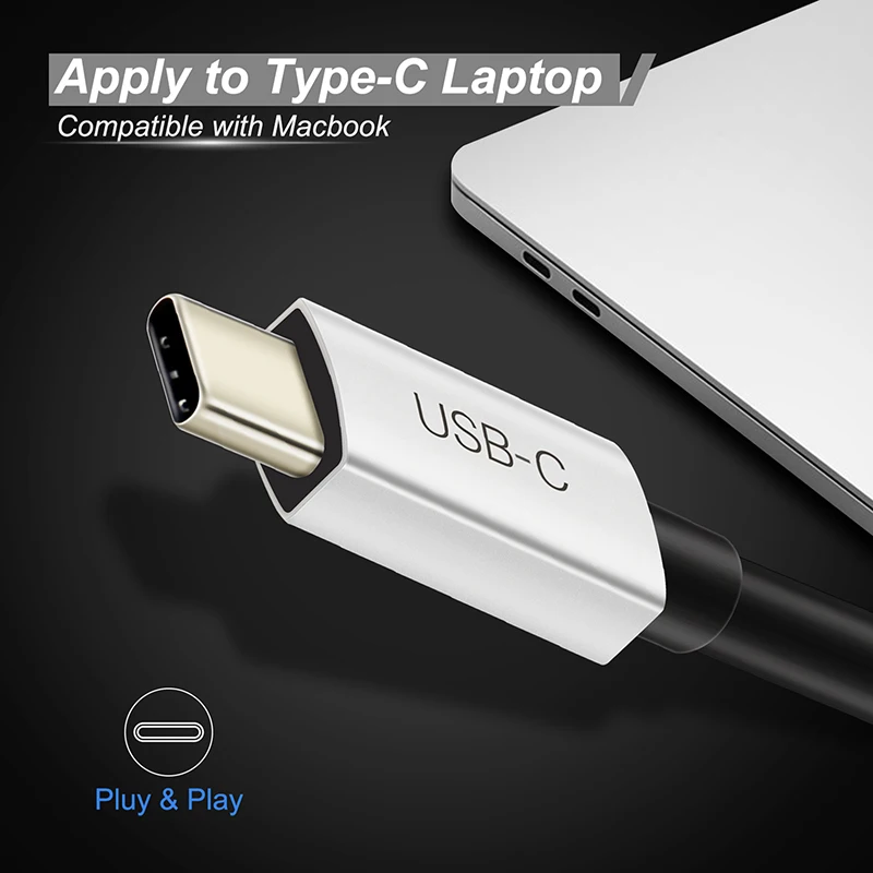 Кабель USB C концентратор 3 1 type до 7 в 0 высокая скорость с мощностью usb для Macbook