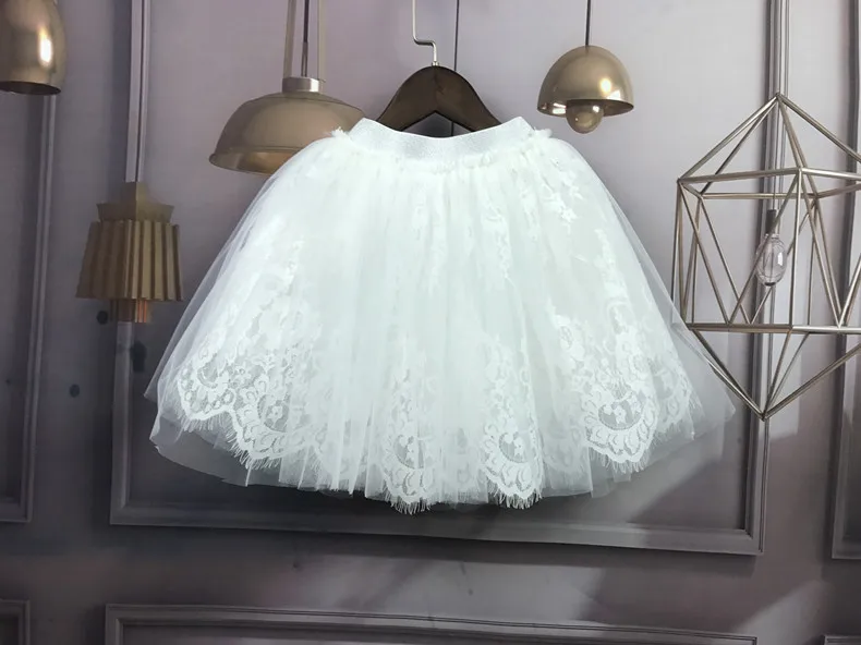 Новые модные юбки для девочек 2-8 лет кружевные юбки