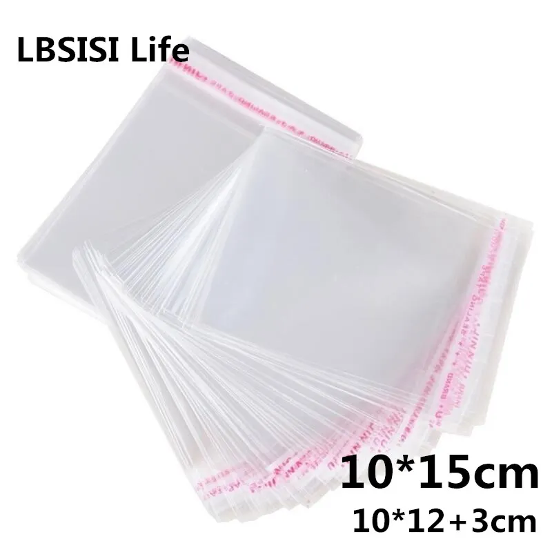 Пакеты пластиковые самоклеящиеся прозрачные 10 х15 см 500 шт.|bag poly|bags cookiesbag plastic |