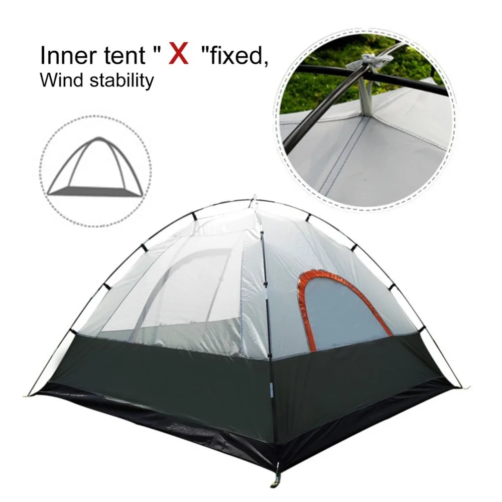 3 4 человека ветрозащитная палатка для кемпинга двухслойная Водонепроницаемая