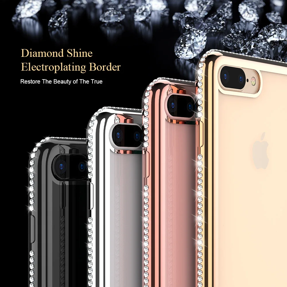 Блестящий Мягкий чехол FLOVEME для iPhone 7 8 6 6s plus чехлы телефонов с покрытием X Φ 5 SE