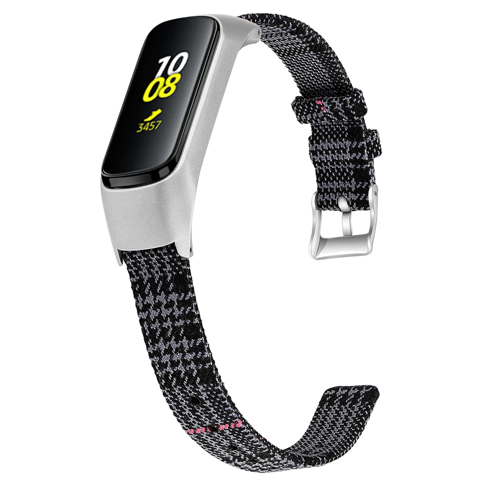 Сменный Браслет ремешок для samsung Galaxy Fit-e смарт-браслет холщовый ремешок для часов браслет из нержавеющей стали с пряжкой спортивные ремешки