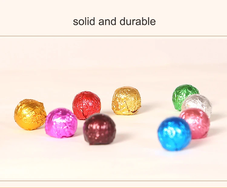 100pcs Gold Aluminium Foil Wrapper Paper Wedding Chocolate Paper Candy Wrapping Paper Sheets Wedding Party Candy Packaging