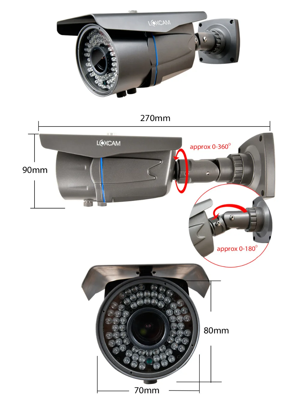 Система видеонаблюдения LOXCAM H.265 + 8 канальный комплект видеорегистратора POE 48 В 5
