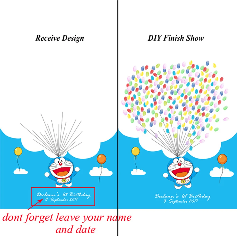 Бесплатная Персонализированная индивидуальная Книга по отпечаткам пальцев DIY