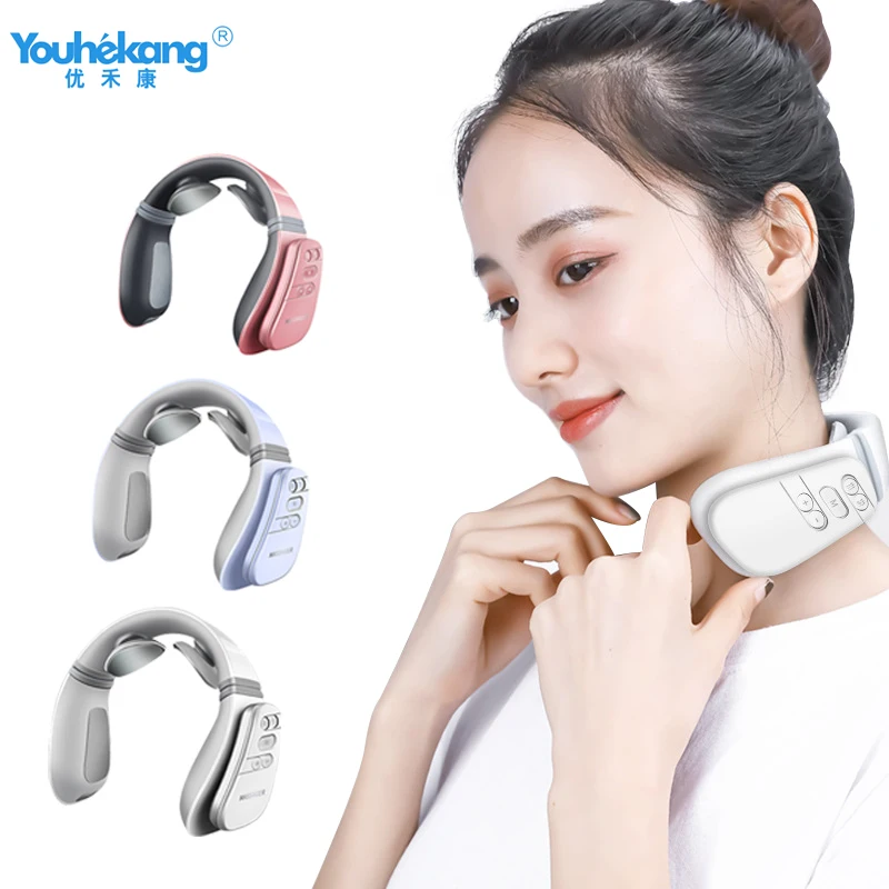 

Youhekang Neck Traction Electric Pulse Neck Massager Cervical Vertebra Massage Therapy Acupuncture Magnetic Relief Pain YHKAR-77