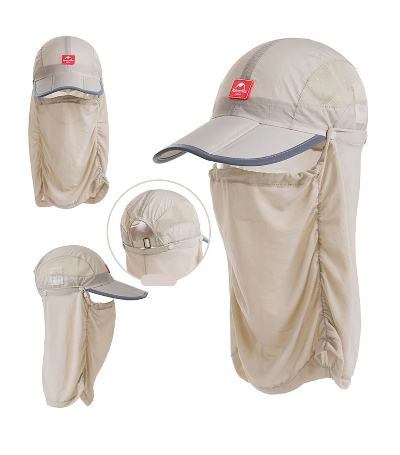 NatureHike NH12M008-Z, унисекс, рыбацкая шляпа, солнцезащитный козырек, кепка, шапка для кемпинга UPF 50, Солнцезащитная со съемным ушком