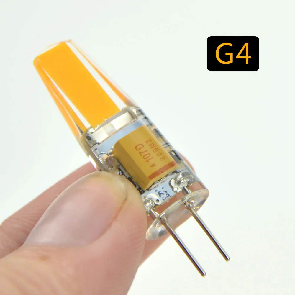 10Pcs AC / DC 12V 3W 6W COB SMD G4 LED lamp light Chandelier High End Silicone LEDs Spotlight Bulb Replace 30W 50W Halogen Light | Лампы и