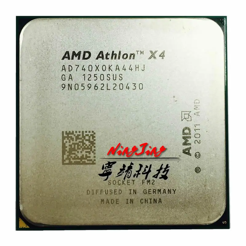 Процессор AMD Athlon X4 740 3 2 ГГц 65 Вт четырехъядерный процессор AD740XOKA44HJ разъем FM2 |