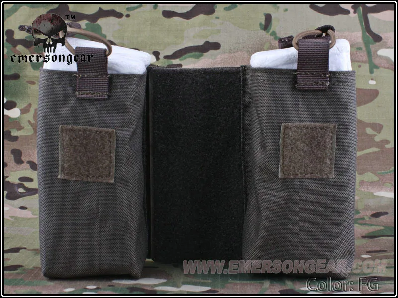 FG EMERSON MOLLE JPC радиостанция MBITR Сумка Набор Утилита Военная двойная сумка EM8333 - Цвет: FG
