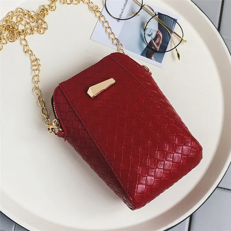 Оптовая продажа 2018 Летний Новый тканые shell Телефон сумка женская Корейский диких