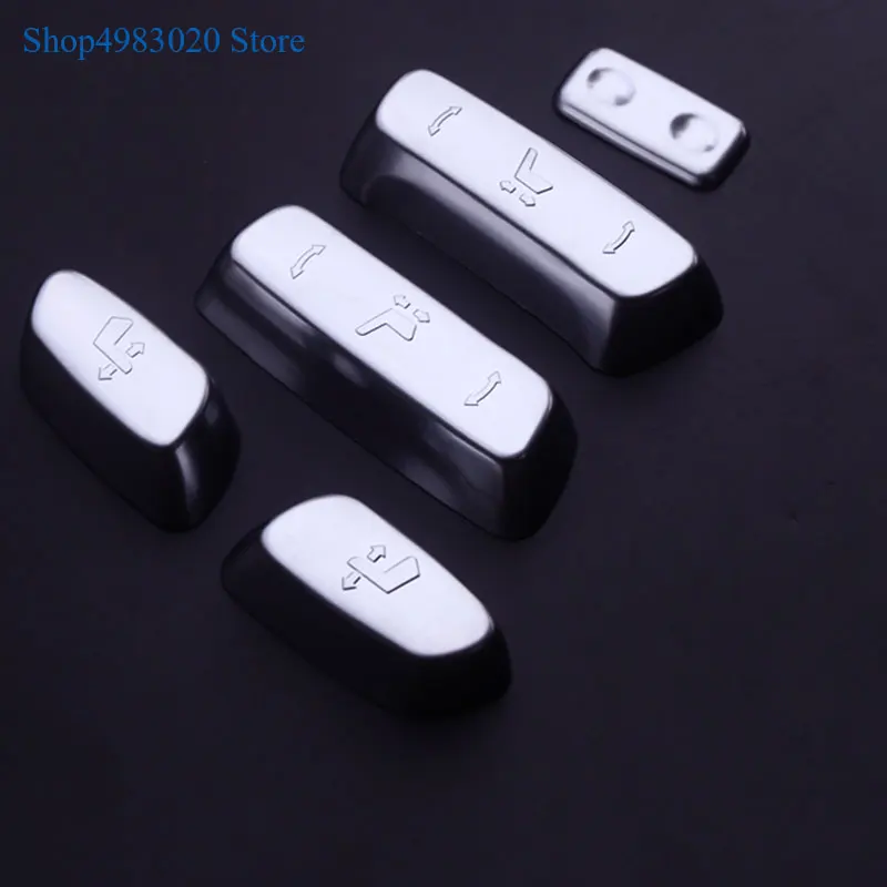 Крышка отделки кнопки регулировки сиденья для автомобиля Toyota Alphard Vellfire AH30 из ABS-пластика с хромированием внутренней части, 5 штук.