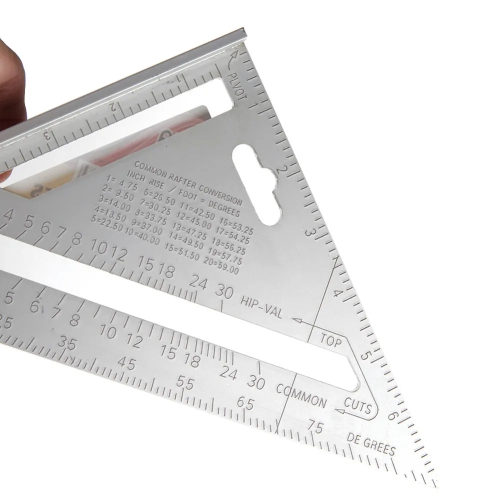 7&quot Square Carpenter's Measuring Ruler Layout Tool Triangle Angle Protractor New &amp Gauging Tools | Инструменты