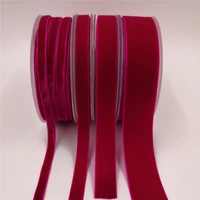 v002 beauty pink nylon single face velvet ribbonnone stretch velour ribbons webbing diy accessories 6mm9mm15mm25mm