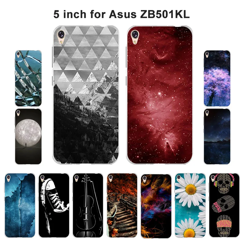 Мягкий чехол из ТПУ для Asus Zenfone Live ZB501KL 5 0 дюйма защитный с рисунком | Мобильные