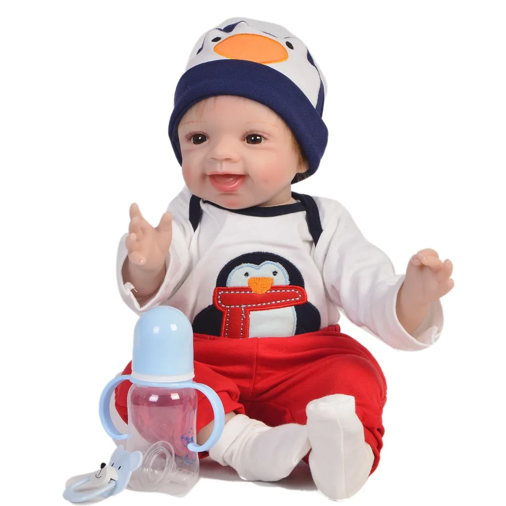 Лидер продаж 55 см куклы Возрожденные детские игрушки милые bebe DIY 22 дюйма с