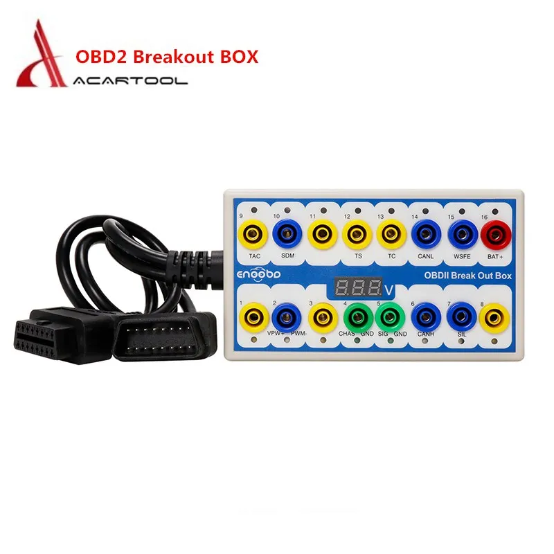 OBD передача сигнала OBDII Breakout Box автомобильный протокол детектор Автомобильный диагностический инструмент OBD2 Pin Out/Break Out Box автомобильные аксессуары