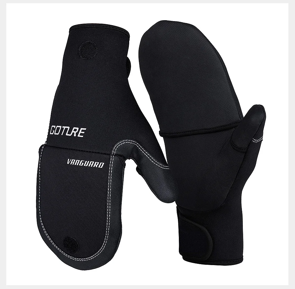 Goture неопреновые рыболовные перчатки M, L, XL, синие или черные зимние теплые противоскользящие водонепроницаемые перчатки