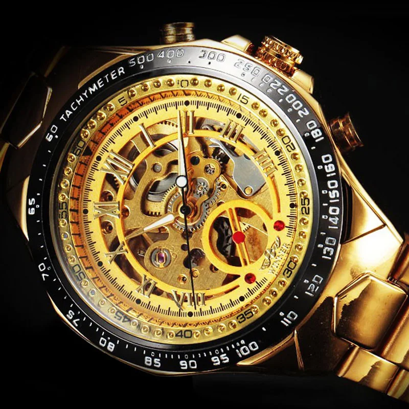 Популярные спортивные дизайнерские золотые часы мужские от ведущего бренда
