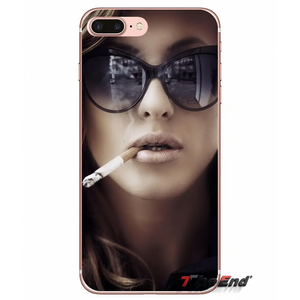 ТПУ чехол для HTC U11 One M7 M8 A9 M10 E9 Desire 630 530 626 628 816 820 Motorola G G2 G3 девушка сигарета курить
