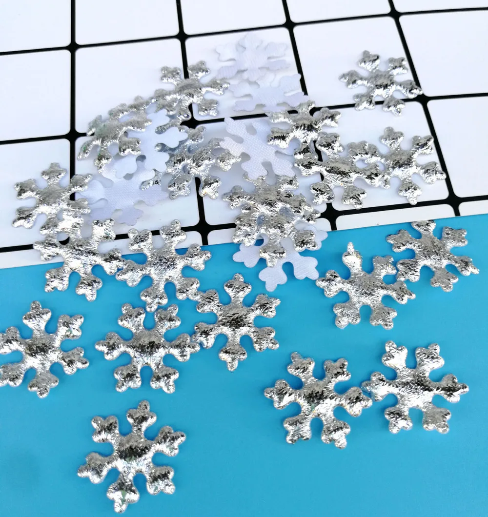 2.5cm about 100pcs 1 пакет конфетти в форме снежинок украшения для рождества белая Рождественская елка Декор рождественские вечерние украшения для дома - Цвет: 2.5cm about 100pcs