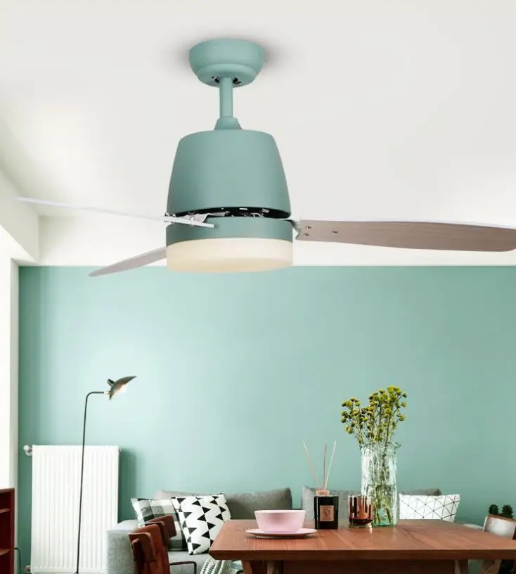 Macaron вентилятор светильник современный минималистский детский люстра домашнее