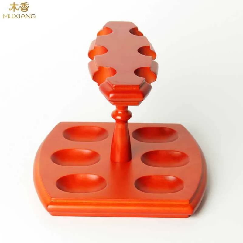 MUXIANG буковая древесина оранжевого цвета 6 стеллажей для труб вертикального типа