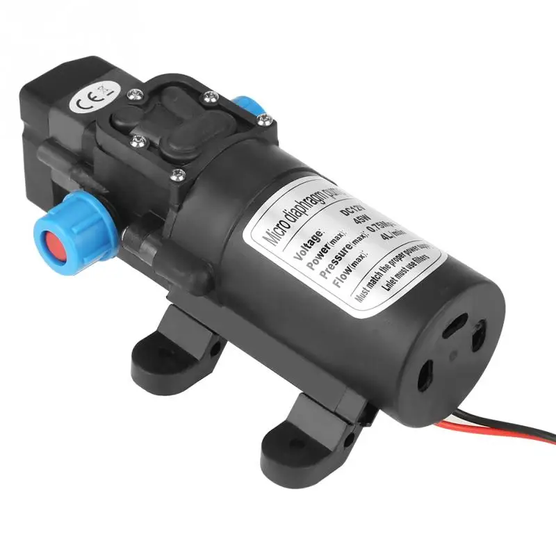 DC 12V Водяной насос 45W микро мембранный самовсасывающий bomba низкий уровень шума