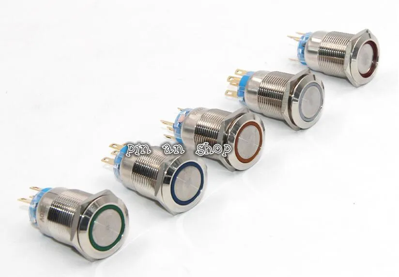 12 мм 4 Pin металлическая кнопка сброса Сварочная ножка серебряный контакт