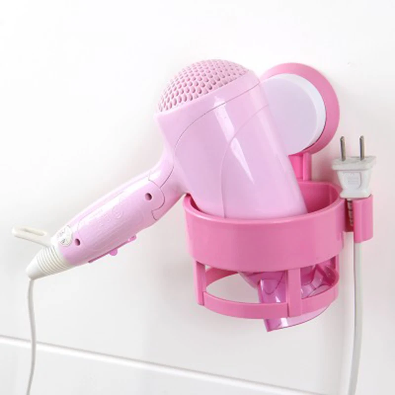 Удар фен стенд Плоское настенное присоске вешалка держатель Провода Организатор