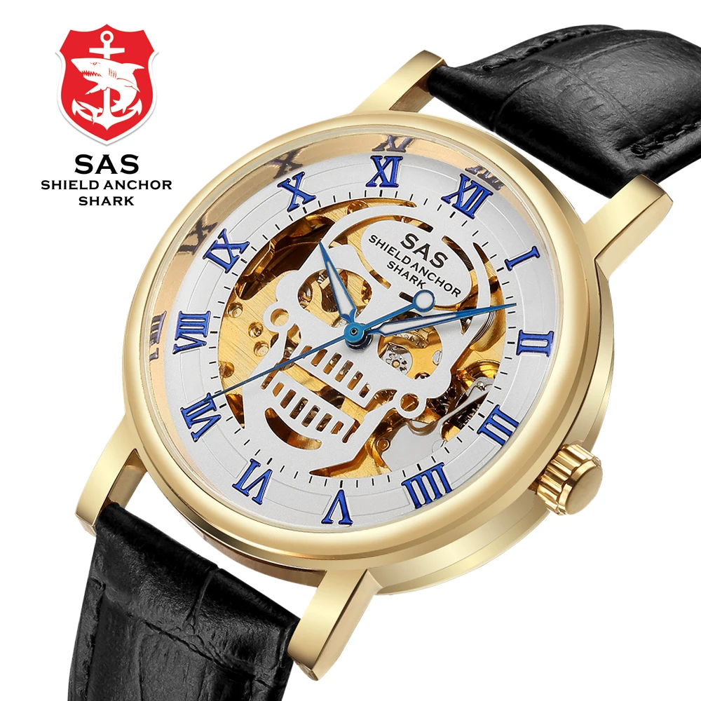 Luxury Mechanical Watch Men Skull Watches Luminous Waterproof Men's Fashion Skeleton Wrist Clock relogio masculino | Наручные часы