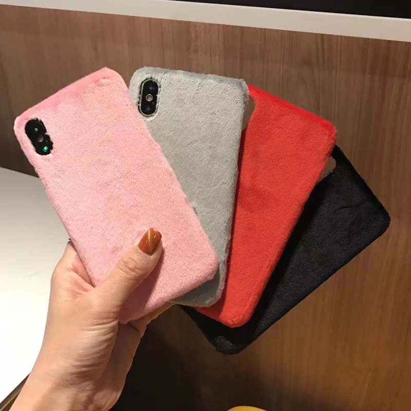 Kawii Корея пушистый чехол для iphone X 6 S 7 Plus 8 чехлы Модные простые милые волосы