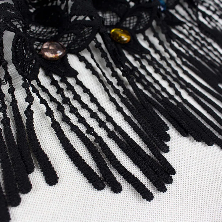 29 см DIY ручной работы Patchwork Хлопок Вышитая Кружево ленты черный Цвет хлопок