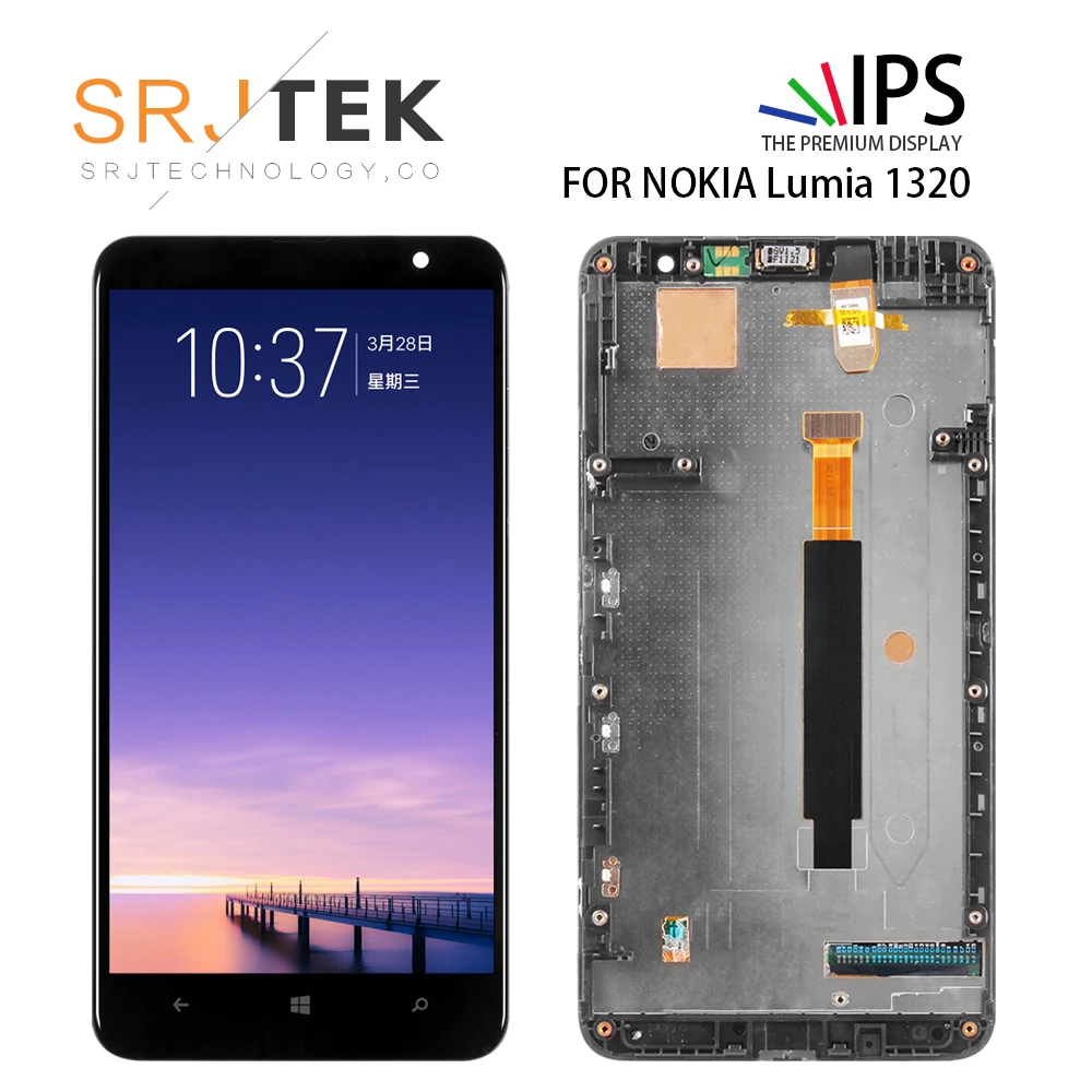 

Srjtek 6,0 ''ЖК-дисплей для NOKIA Lumia 1320 дисплей сенсорный экран для NOKIA 1320 дисплей дигитайзер Запасные части 1280*720