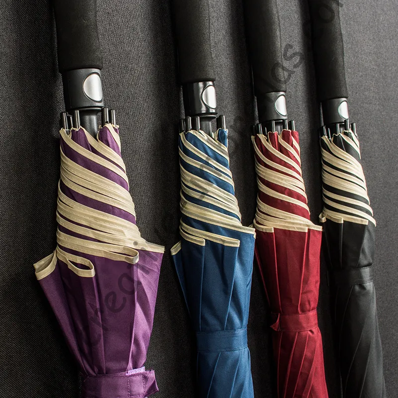 132cm diameter 3 persons auto open fiberglass windproof canopy anti-thunder outdoor sport golf umbrella commercial parasol | Дом и сад