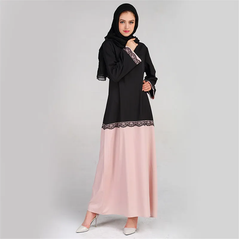 Fashion Women 2017 Adult emboridery lace Dress Robes Musulmane Turkish Abaya Muslim Cardigan Arab Female Lady Dresses |