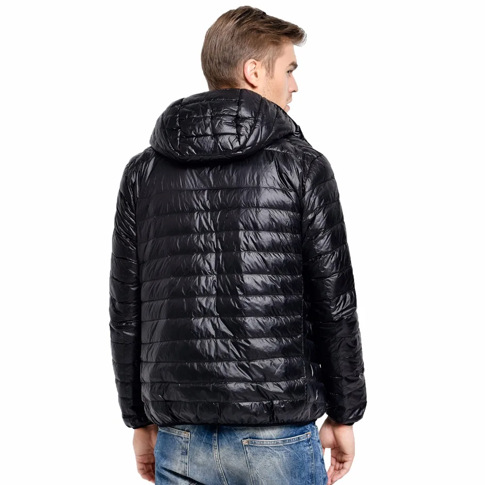 Iemuh Повседневное белая утка Подпушка куртка Для мужчин осень-зима теплое пальто